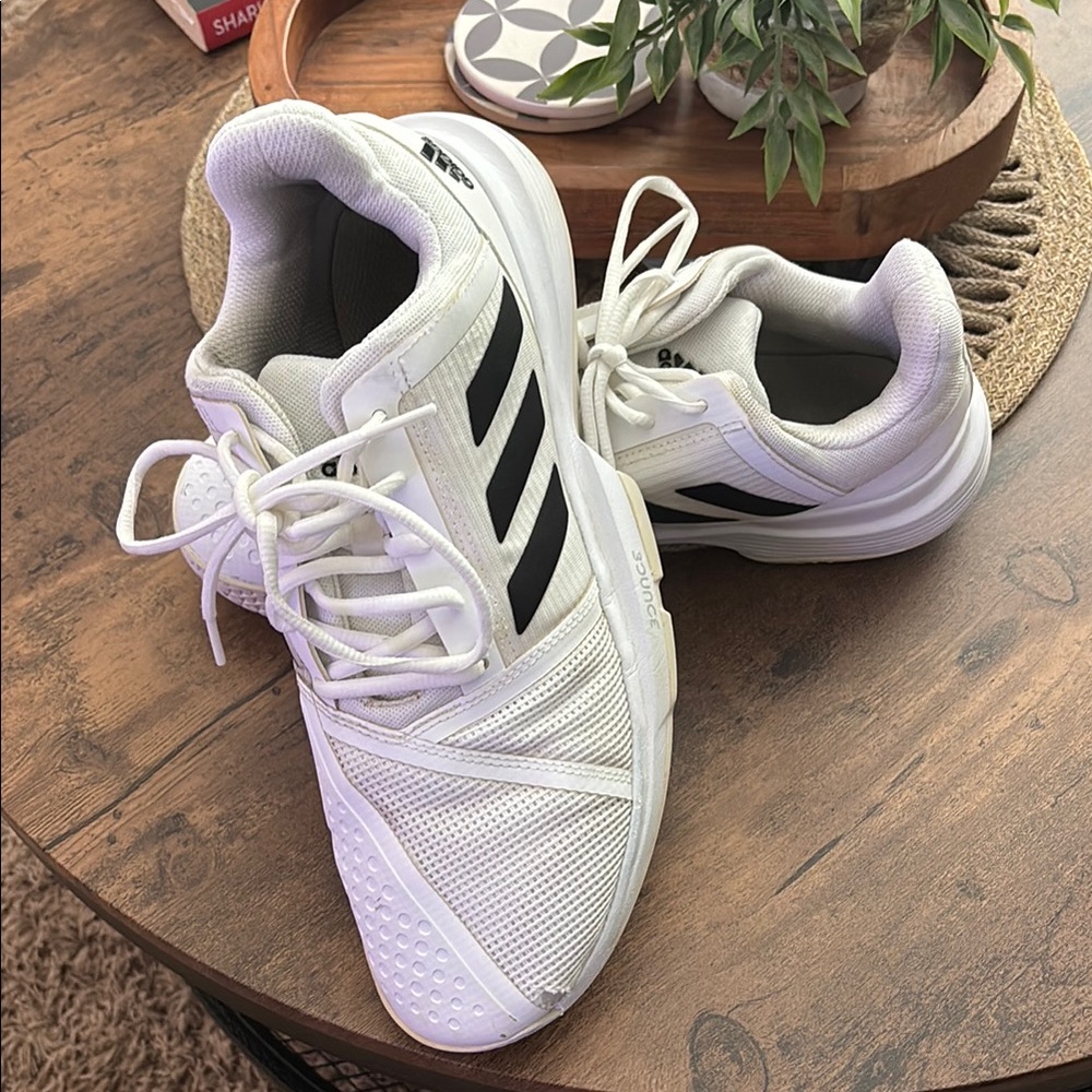 adidas White and Black Athletic Shoes